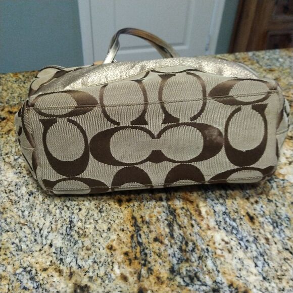 Signature Coach Tote Bag Satchel Brown Handbag No J0668-10124 - Picture 9 of 14